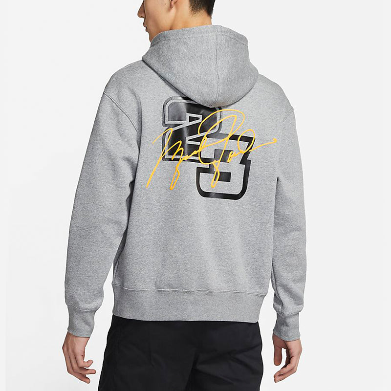 Men's Air Jordan Sport DNA Logo Printing Fleece Pullover Gray CV2785-091