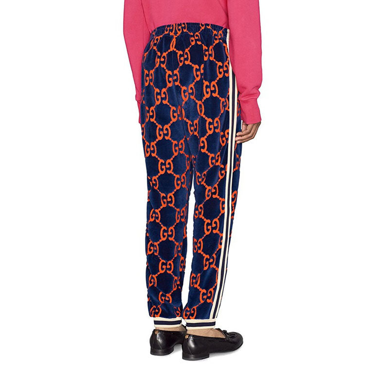 Men's Gucci Athleisure Casual Sports Long Pants/Trousers Blue Orange 522960-X9T39-4438