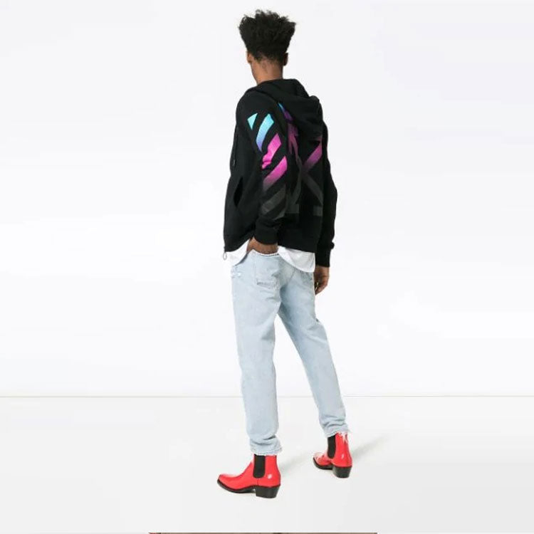 Off-White Gradient Arrows Sketch Mens Long Sleeve Sweater OMBE001F181920051088