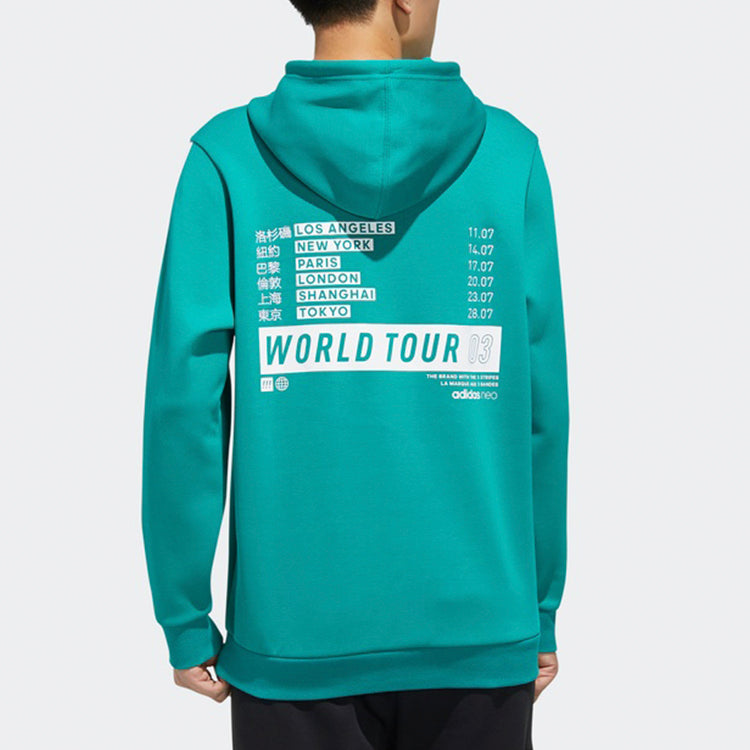 adidas neo Sports Pullover hooded Long Sleeves Green FU1040