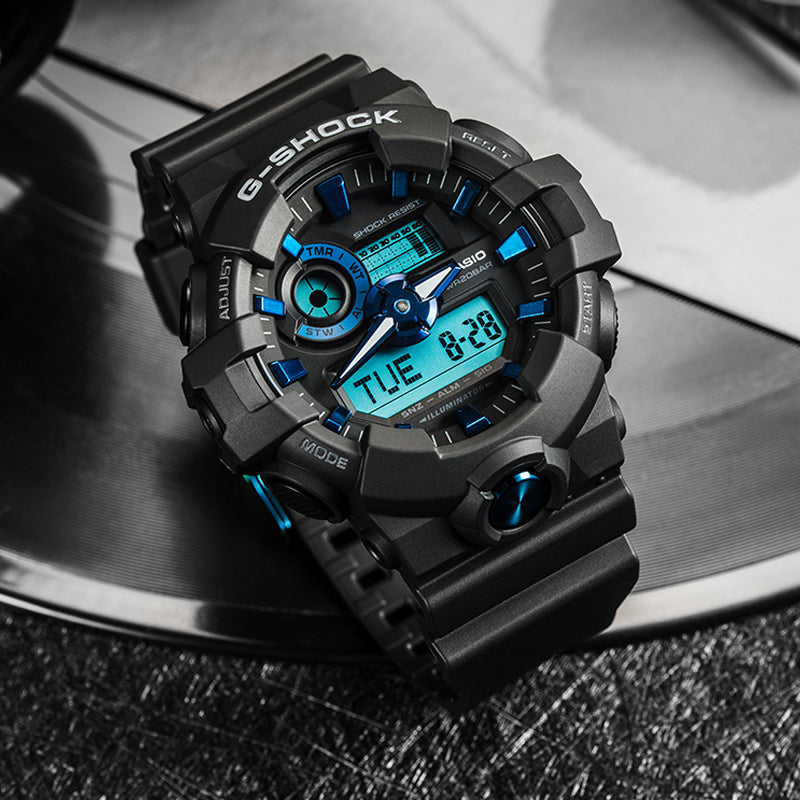 CASIO G-Shock Analog-Digital 'Black Blue' GA-710B-1A2PR