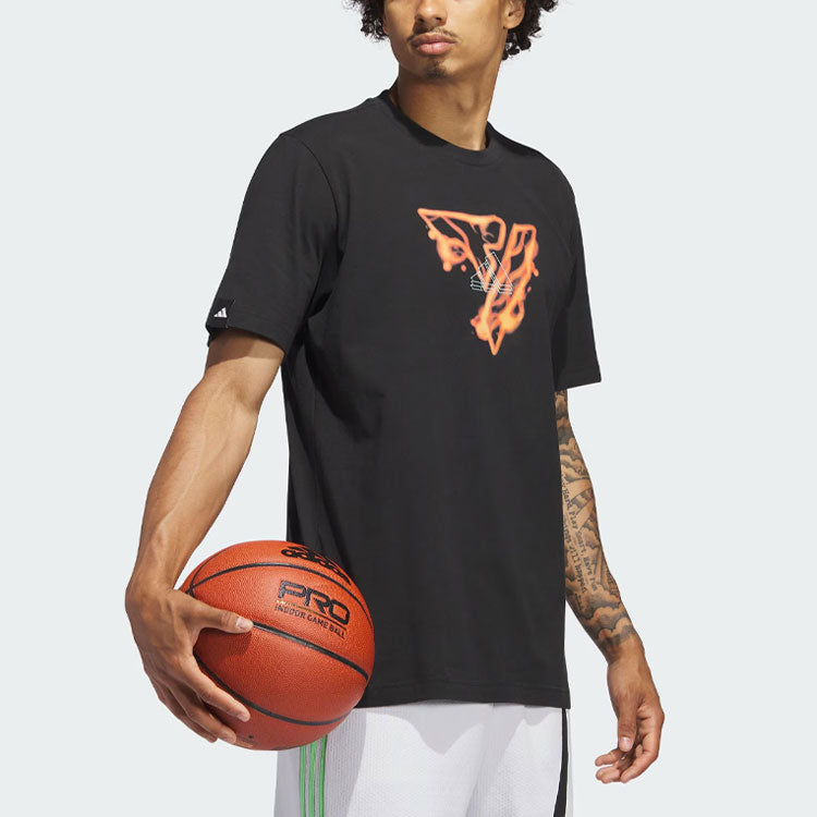 adidas Trae Young Icy Fire Signature T-Shirts 'Black' IM9167