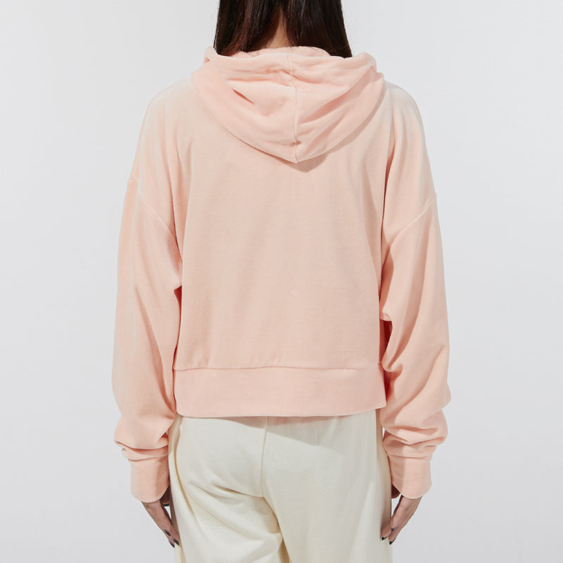 (WMNS) PUMA Her Velour Logo Embroidery Hoodie Orange 846417-27