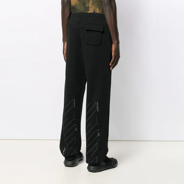 Off-White MENS Unfinished Track Pants Black OMCH020E19E300031091