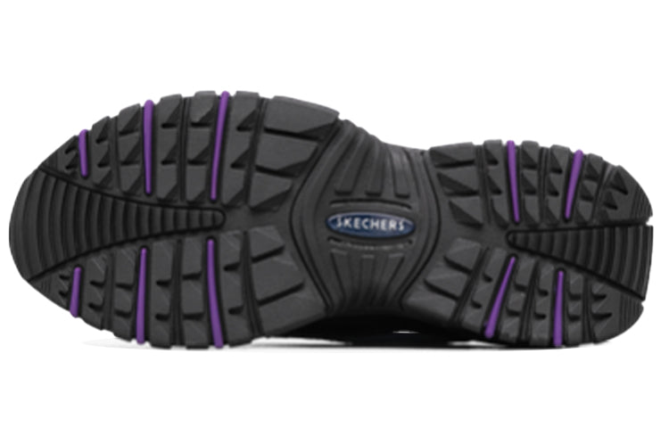 (WMNS) Skechers Energy-Over Joy Low-Top Running Shoes Black/Purple 13412-BKPR