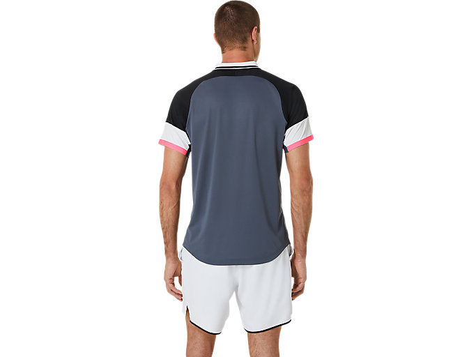 ASICS Match Polo Shirt 'Performance Black Carrier Grey' 2041A246-003