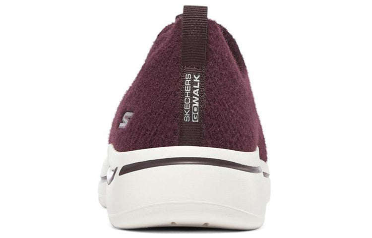 (WMNS) Skechers Go Walk Arch Fit 'Wine Red White' 124496-BURG