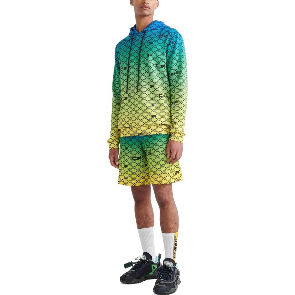 Men's Off-White SS22 Logo Full Print Gradient Loose Fit Pullover Gradient OMVE011S22FAB0018410
