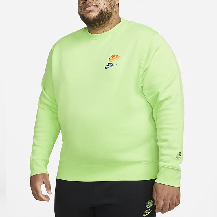 Nike Sportswear Sport Embroidered Logo Sports Round Neck Pullover 'Neon Green' DM8886-345