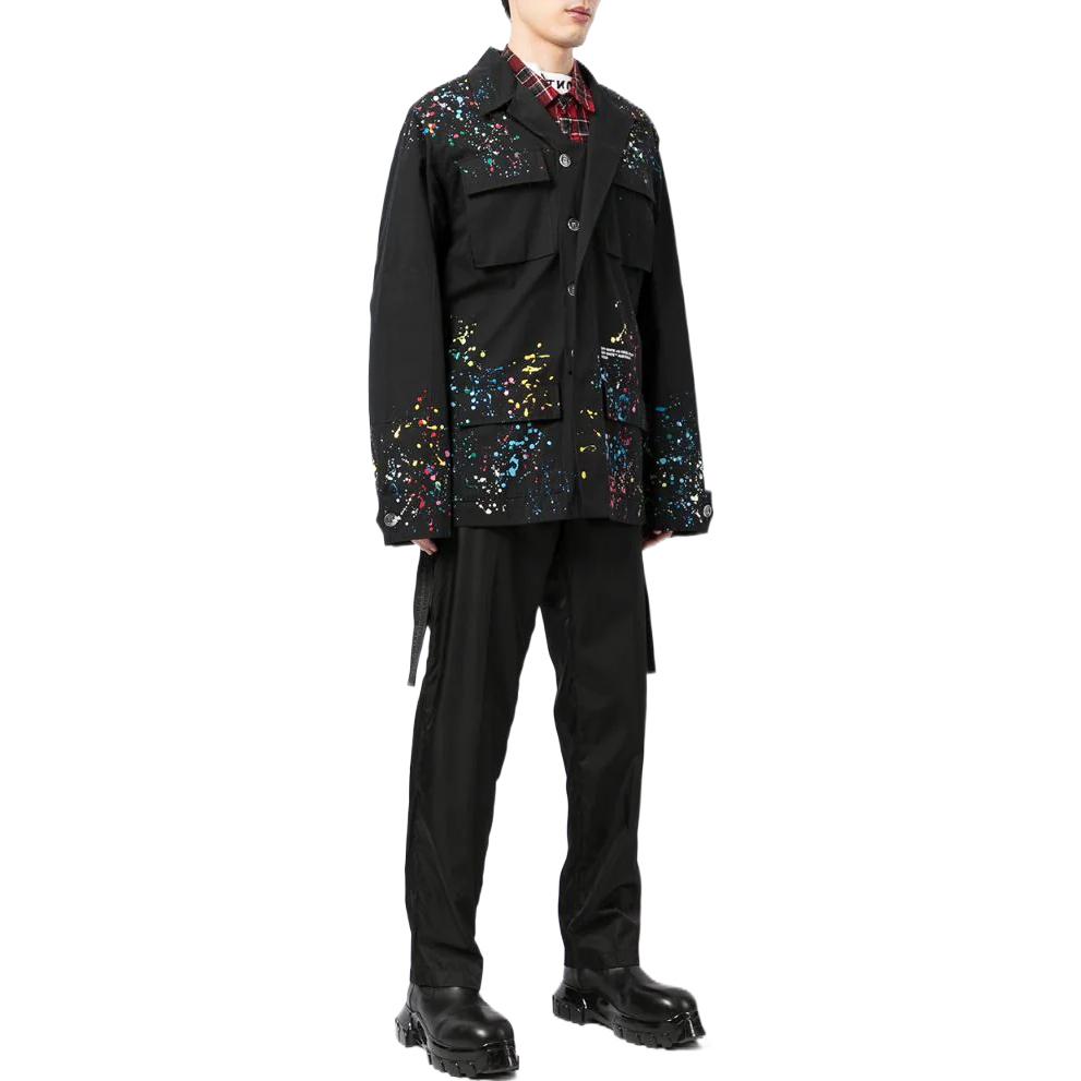 Off-White X Marais Splatter Field jacket 'Black' OMEA038T20FAB0031001
