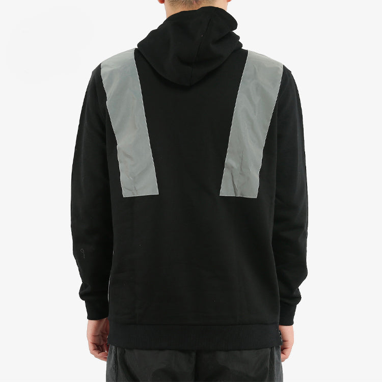 adidas originals Printing Reflective hooded Pullover Sports Black FT5852