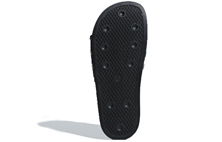 (WMNS) adidas Adilette 'Core Black Blue White' CM8493