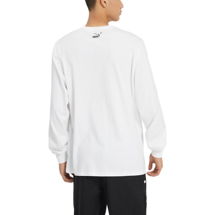 PUMA Handwriting Long Sleeve T-Shirt 'White' 539531-02