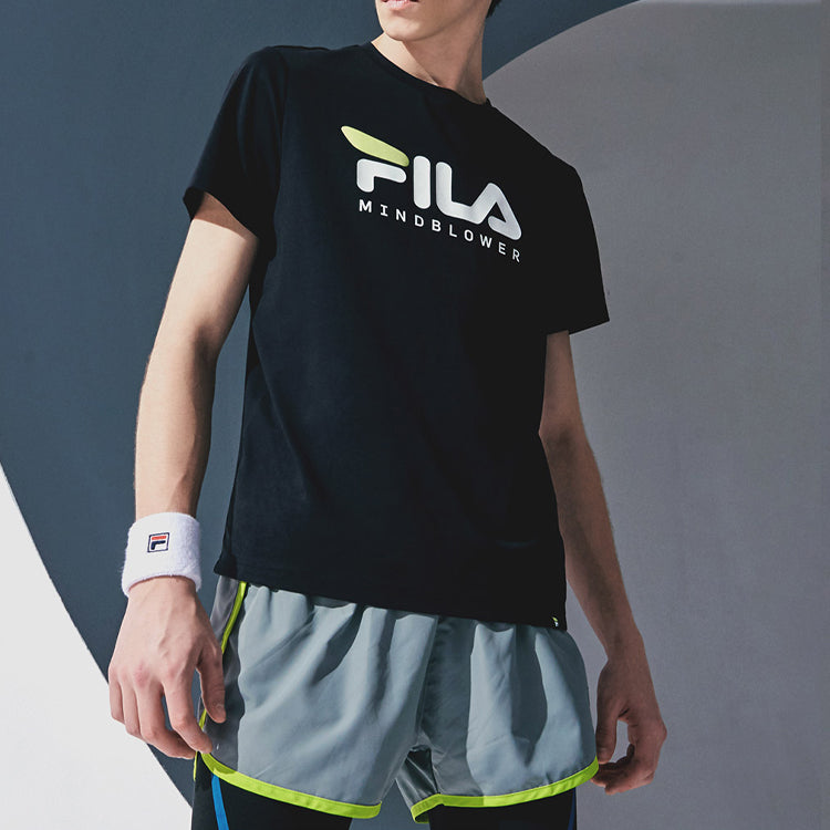 FILA Alphabet Printing Short Sleeve Black A11M022103F-BK