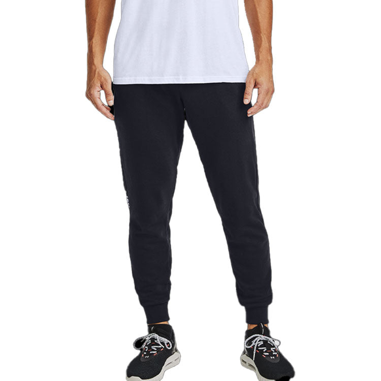 Under Armour Rival Wordmark Jogger Fleece Pants 'Black' 1360704-001