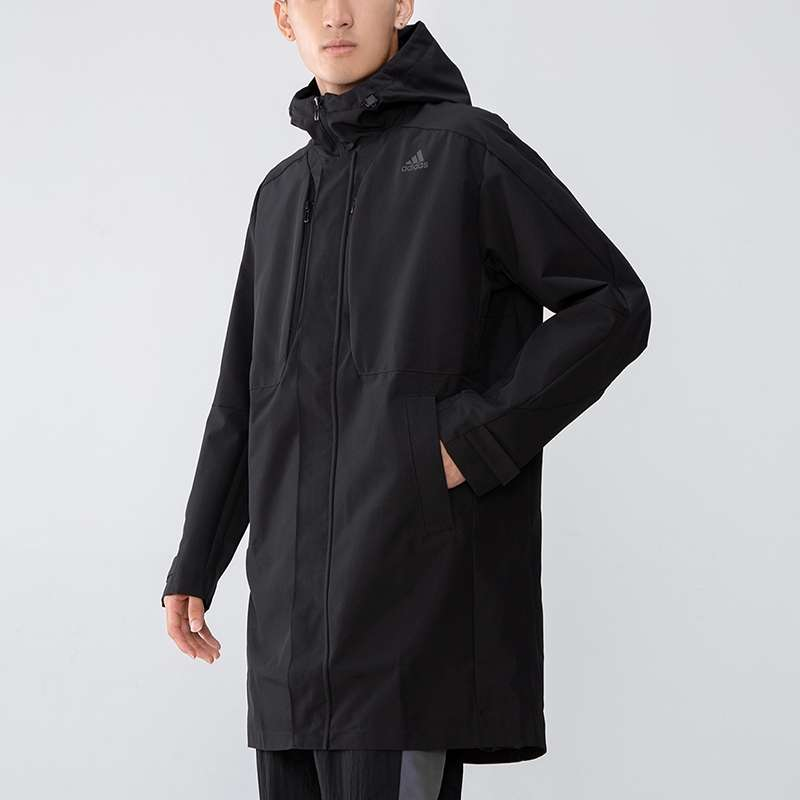 adidas Tech Woven Long Jacket 'Black' H39267