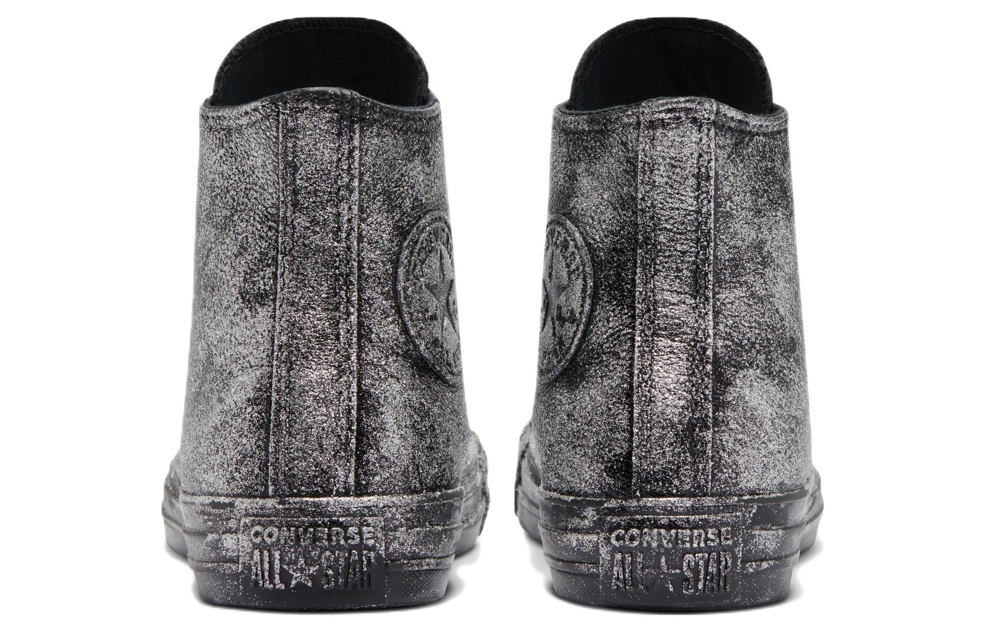 Converse Chuck Taylor All Star Luxe Leather 'Black Gray Silver' A05086C