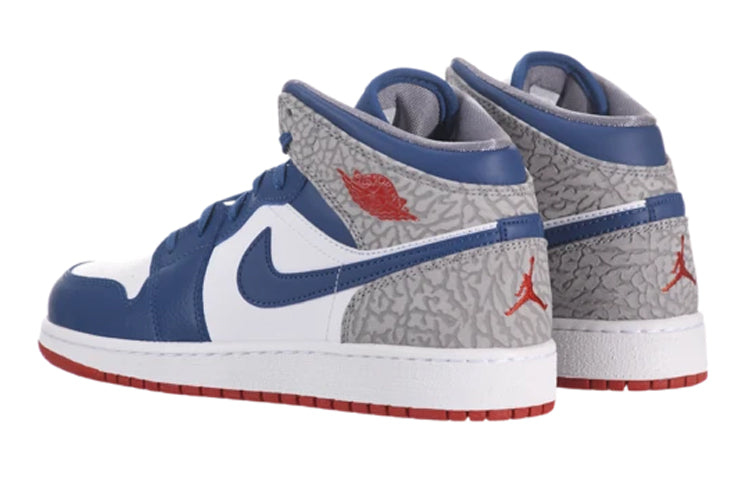 (GS) Air Jordan 1 Mid 'True Blue' 554725-107