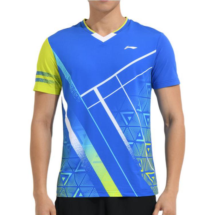 Li-Ning Badminton Series Quick Dry Training Tournament T-Shirt 'Crystal Blue' AAYS071-3