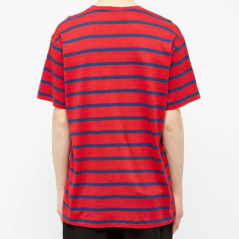 Gucci SS20 Mens Logo Red Blue Stripes Short Sleeve Tee 604177-XJB6W-6090