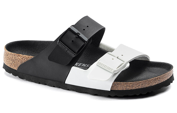 Birkenstock Arizona Series Fashion Black White Colorblock Version Sandals 1019703