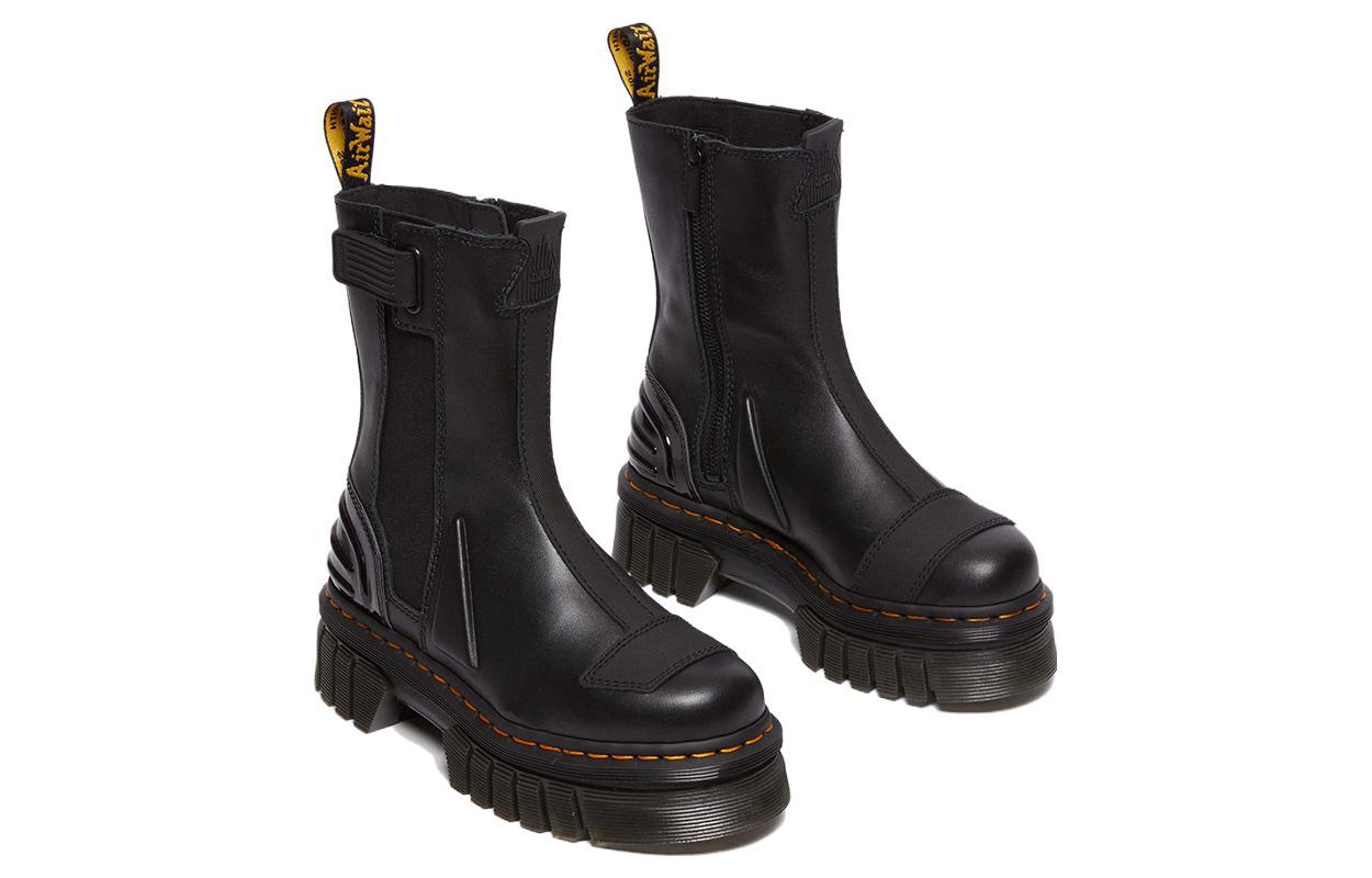 (WMNS) Dr. Martens Audrick Alternative Leather Chelsea Hi Platform Boots 'Black' 30973001