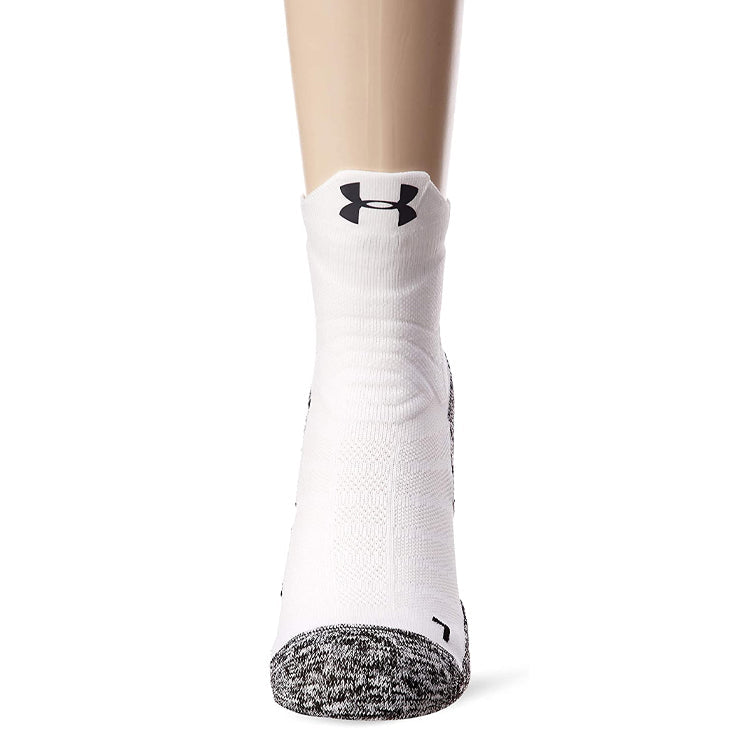 Under Armour Drive Quarter Basketball Socks 'White Grey' 1329366-100