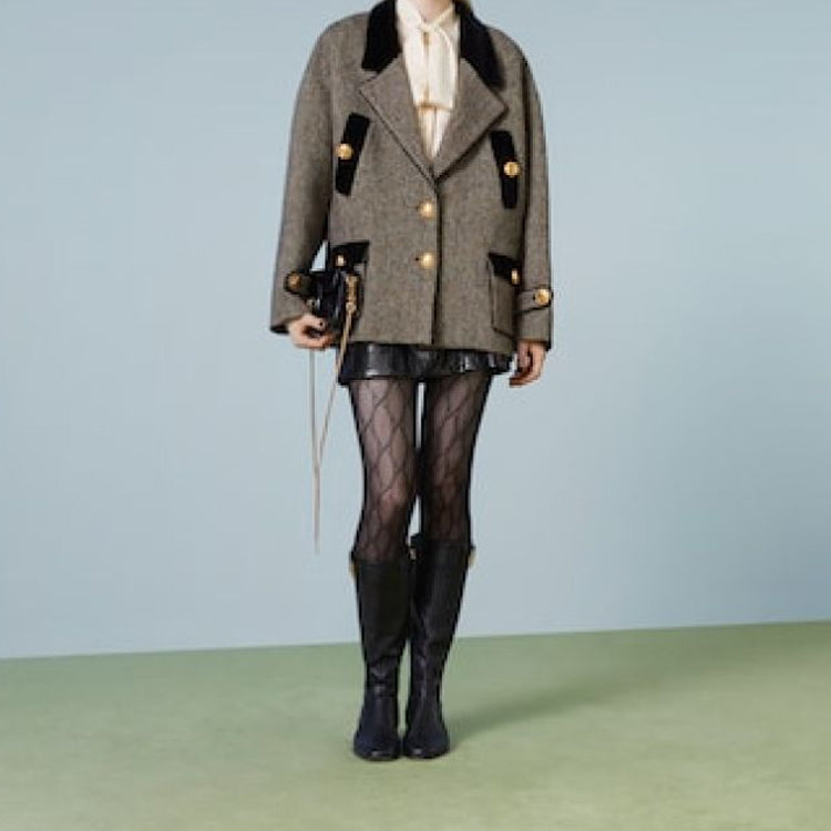 (WMNS) Gucci Squared Interlocking G Silk Shirt 'Ivory' 746912-ZAM5A-9210