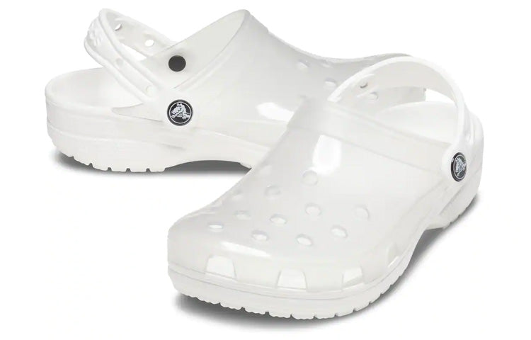 (WMNS) Crocs Jelly Crocs Transparent Unisex White Sandals 206908-100