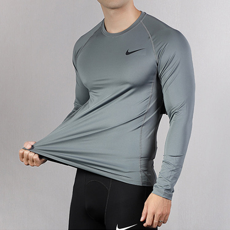 Nike Pro Slim Fit Version Long Sleeves Training Tops Gray BV5595-084
