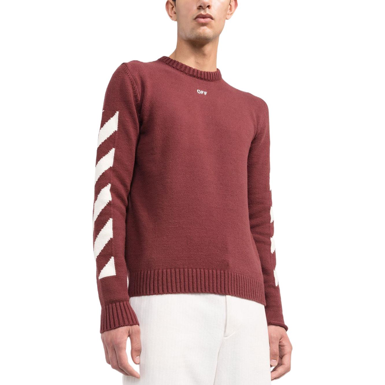 Off-White Arrow Knit Crew Neck Jumpe OMHE023F22KNI0012801