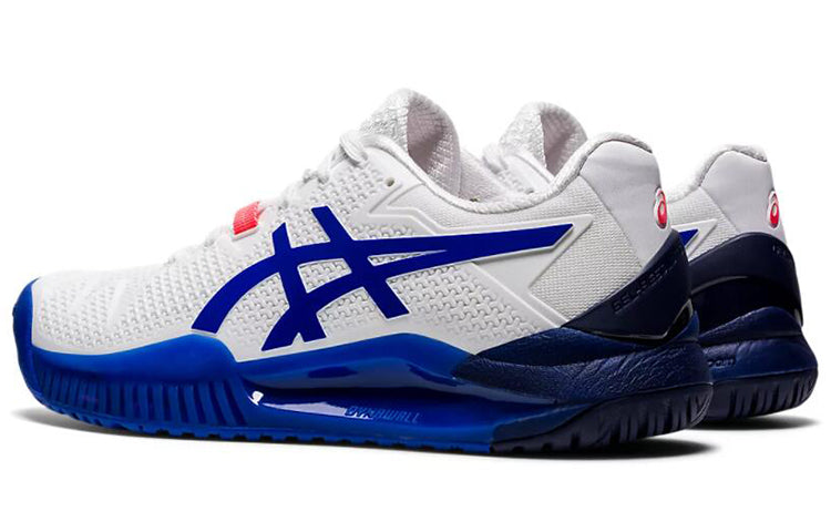 (WMNS) ASICS Gel Resolution 8 'White Lapis Lazuli Blue' 1042A072-107