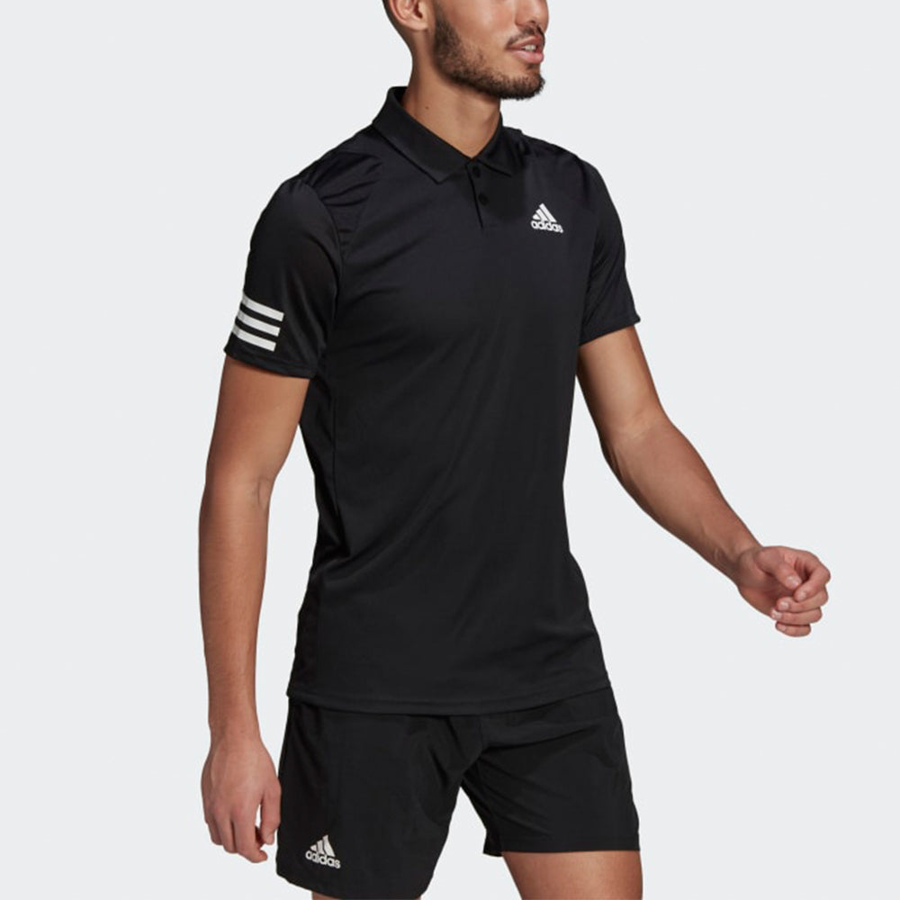 adidas Tennis Club 3-Stripes Polo Shirt Black GL5421