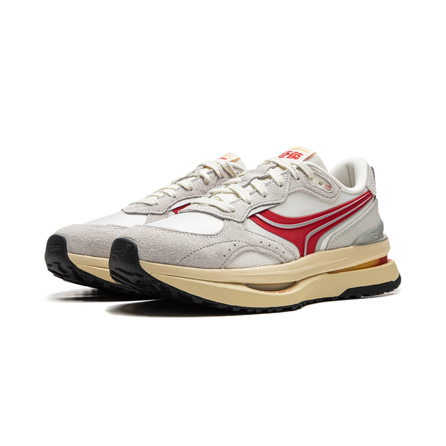(WMNS) Li-Ning Glory Renew 'Grey Red Beige' AGCU078-11