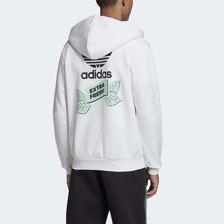 adidas originals Bodega Fzhood Logo Printing Sports Hooded Jacket White FP7703