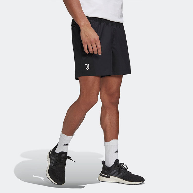 adidas Juventus Soccer/Football Solid Color Sports Shorts Black HB6014