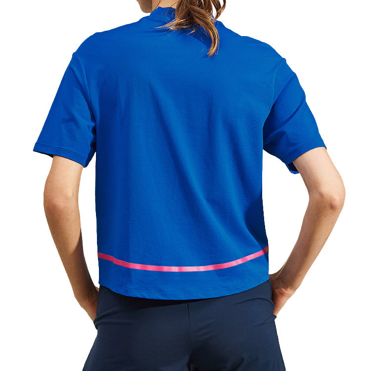 (WMNS) FILA Alphabet Logo Printing Short Sleeve Blue F11W934103F-DB