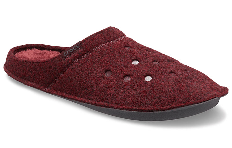 Crocs Classic Casual Thicken Stay Warm Unisex Wine Red Slippers 203600-60U