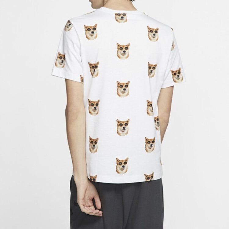 Nike Sunglasses Printing Casual Short Sleeve White CT6288-100
