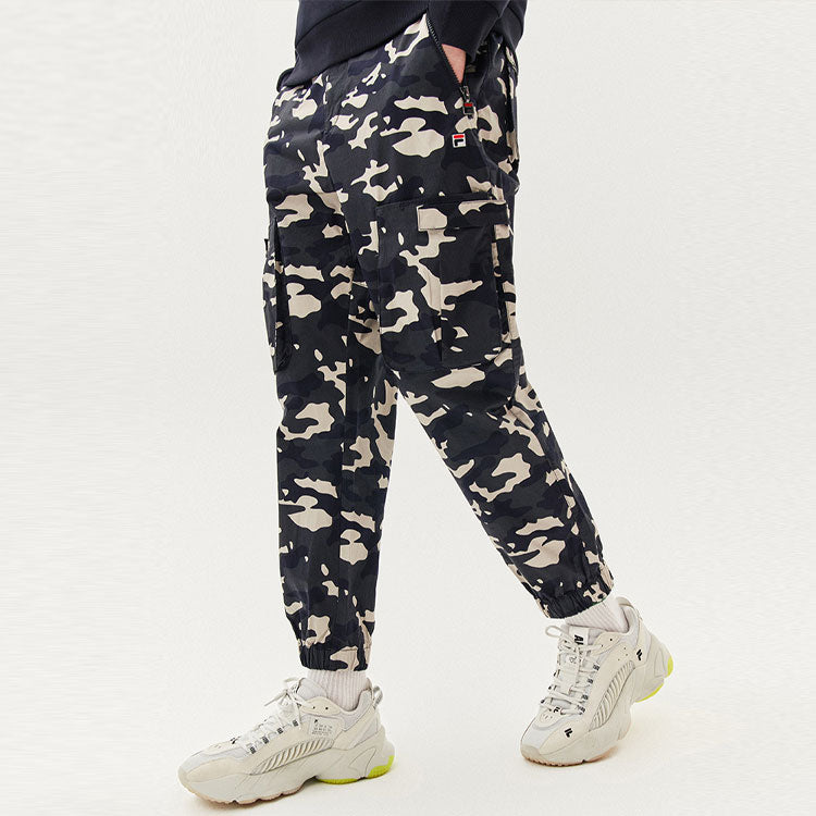 FILA Casual Sports Woven Camouflage Cargo Pants Men's Blue F51M048806F-ZA