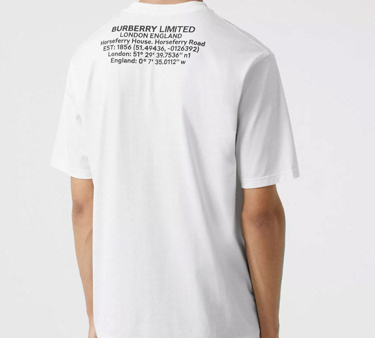 Burberry MENS Logo Print Short Sleeve White 80243571