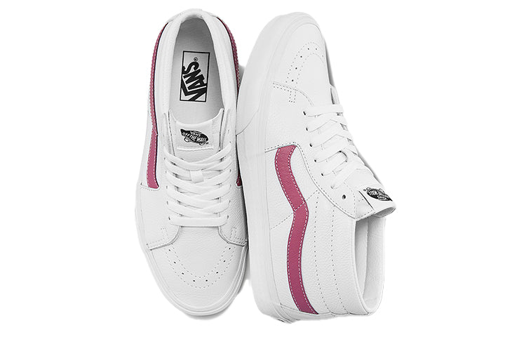 Vans Unisex Sk8-Mid Mid-Top Sneakers White/Red VN0A3WM3B84