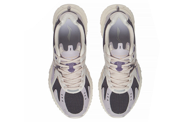 (WMNS) Li-Ning Casual Lightweight Low-Top Sneakers 'Beige Purple' ARLS022-3