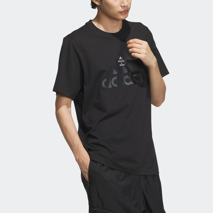 adidas Tech Logo T-Shirts 'Black' IA8093