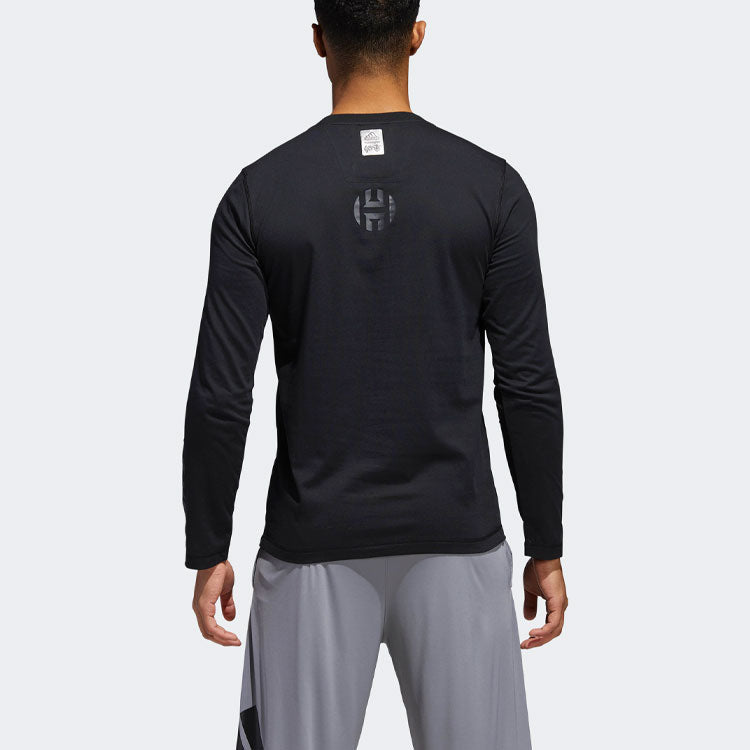 adidas Alphabet Basketball Sports Round Neck Long Sleeves Black CG0877