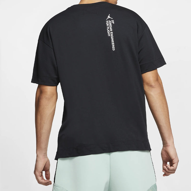 Men's Air Jordan 23 Engineered Sports Round Neck Short Sleeve Black T-Shirt AT9788-010