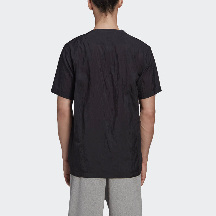 Men's Y-3 Pocket Logo Pattern Short Sleeve Black T-Shirt GK4801