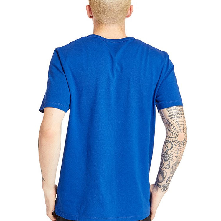 Men's Timberland Round Neck Printing Short Sleeve Blue A234Y454