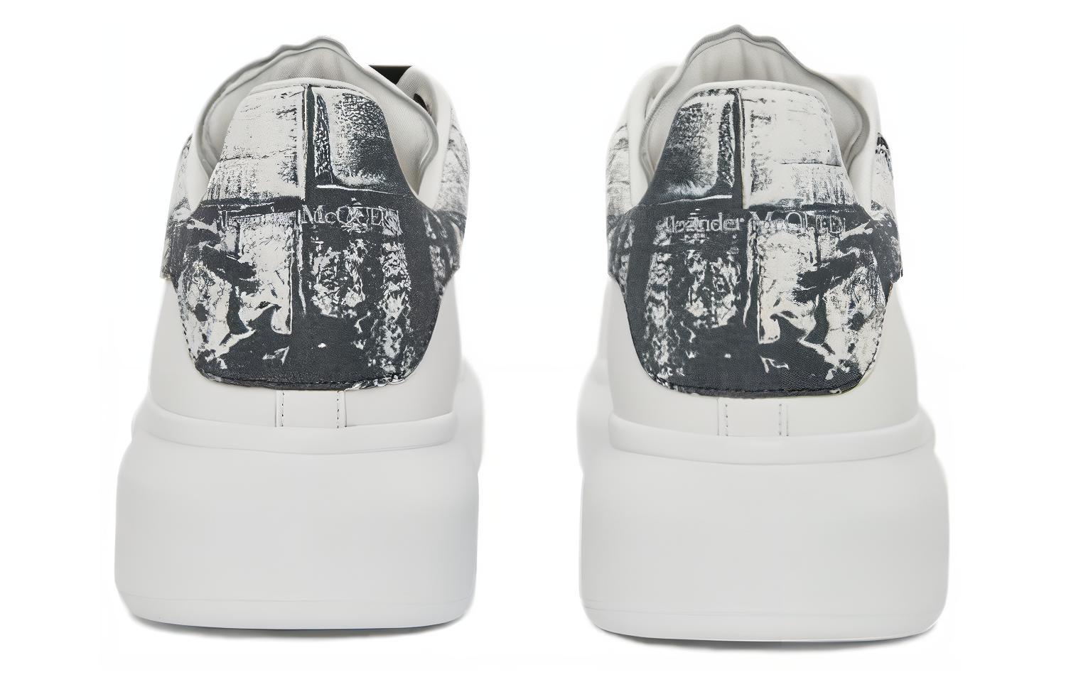 Alexander McQueen Oversized Sneakers 'White with Black Sketch' 782463WIE9P9061