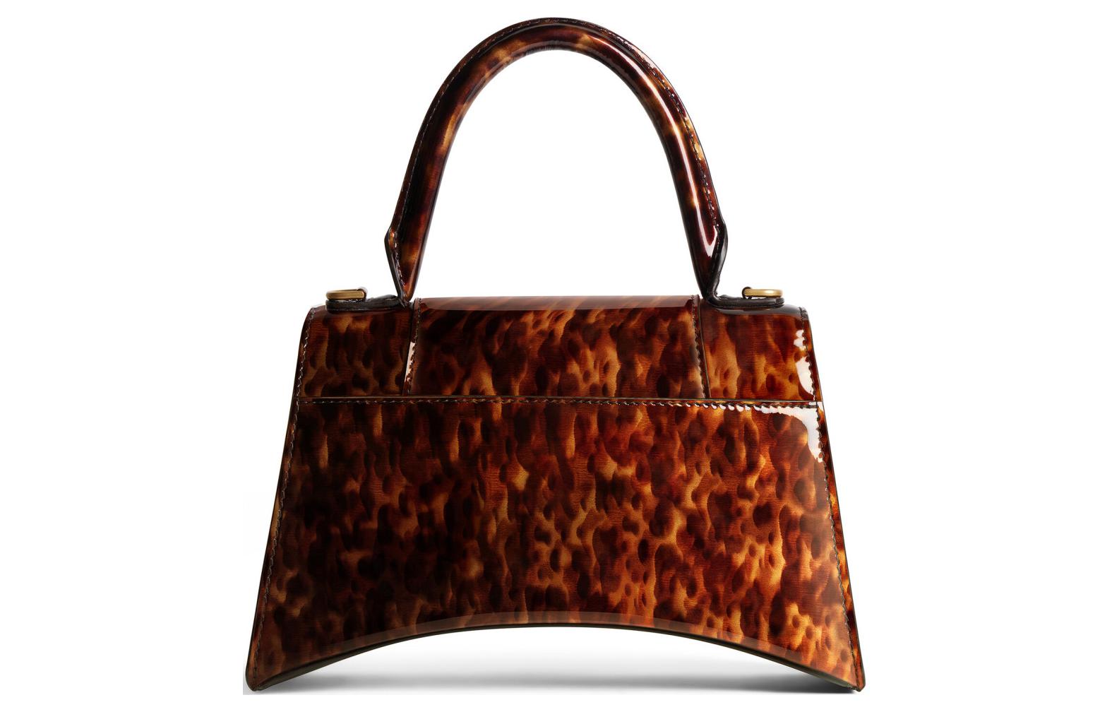(WMNS) Balenciaga Hourglass Small Handbag Tortoise Shell Print 'Brown' 5935462AAZK2126